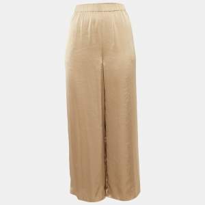 Theory Gold Sateen Straight Leg Pants L