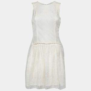 Theyskens Theory White Lace Sleeveless Dinal Dress M 