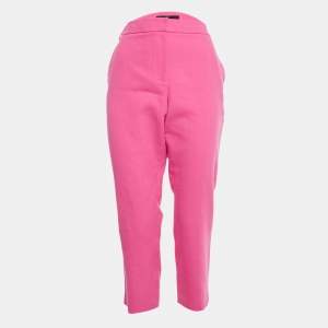 Pre Owned Tibi Pink Cotton Formal Trousers L