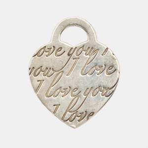 Tiffany & Co. I Love You Heart Tag Sterling Silver Pendant Charm
