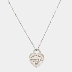 Tiffany & Co. Return To Tiffany Sterling Silver Heart Tag Pendant Necklace