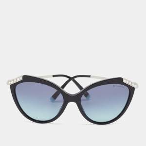 Tiffany & Co. Black/Blue Gradient Crystals Cat Eye Sunglasses
