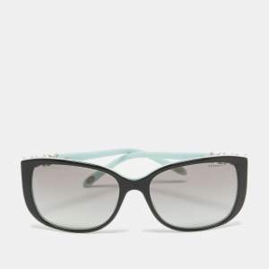 Tiffany & Co. Black Gradient TF 4090-B Crystal Embellished Square Sunglasses