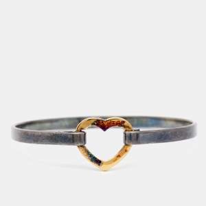Tiffany & Co. Heart 18k Yellow Gold Sterling Silver Bracelet