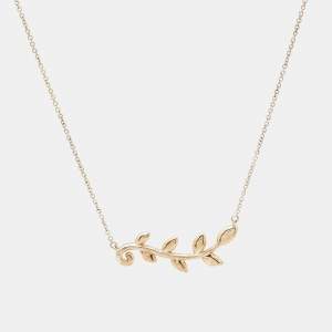 Pre Owned Tiffany & Co. Paloma Picasso Olive Leaf Sterling Silver Necklace