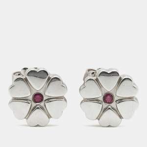 Tiffany & Co. Paloma Picasso Pink Sapphire Sterling Silver Earrings