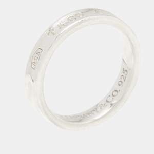 Pre Owned Tiffany & Co. Tiffany 1837 Sterling Silver Band Ring Size 54