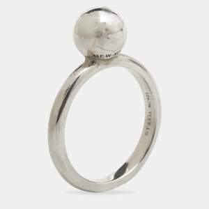 Tiffany & Co. HardWear Ball Sterling Silver Ring Size 51