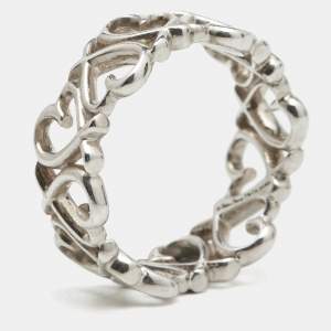 Tiffany & Co. Paloma Picasso Loving Heart Sterling Silver Band Ring