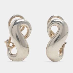 Tiffany & Co. Sterling Silver Infinity Figure 8 Leverback Earrings