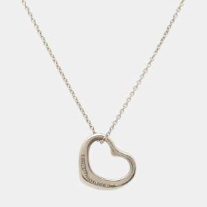 Tiffany & Co. Elsa Peretti Open Heart Sterling Silver Necklace