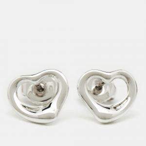 Tiffany & Co. Elsa Peretti Open Heart Sterling Silver Earrings