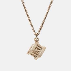 Tiffany & Co. Atlas Cube Sterling Silver Pendant Necklace