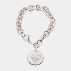 Tiffany & Co. Return to Tiffany Sterling Silver Round Tag Charm Bracelet