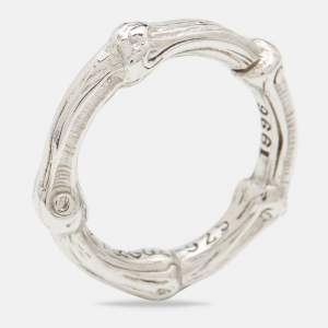 Pre Owned Tiffany & Co. Bamboo Sterling Silver Band Ring Size 52