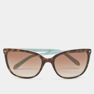 Tiffany & Co. Brown/Blue Gradient TF 4105 Crystals Cat Eye Sunglasses