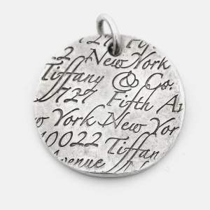 Tiffany & Co. Tiffany Notes Wavy Round Sterling Silver Pendant 