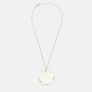 Tiffany & Co. Large Notes Round Disc Sterling Silver 925 Pendant Necklace