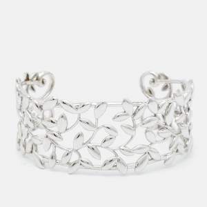 Tiffany & Co. Paloma Picasso Olive Leaf Sterling Silver Medium Model Open Cuff Bracelet