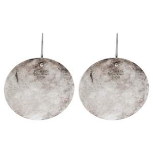 Pre Owned Tiffany & Co. Elsa Peretti Round Drop Silver Earrings