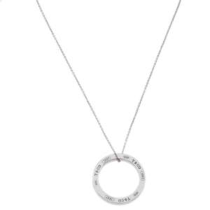 Pre Owned Tiffany & Co. Tiffany 1837 Circle Silver Pendant Necklace