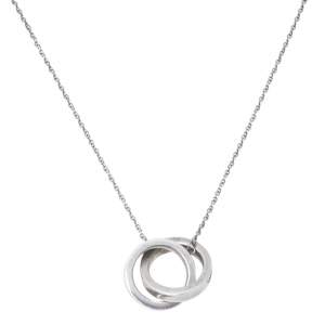 Pre Owned Tiffany & Co. 1837 Interlocking Circles Silver Pendant Necklace
