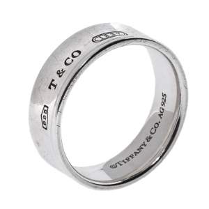 Pre Owned Tiffany & Co. 1837 Silver Band Ring Size 59
