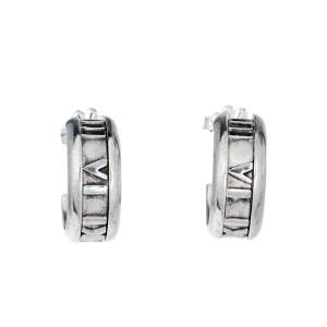 Pre Owned Tiffany & Co. Atlas Sterling Silver Hoop Earrings