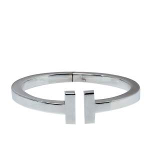 Pre Owned Tiffany & Co. Tiffany T Silver Square Bracelet 