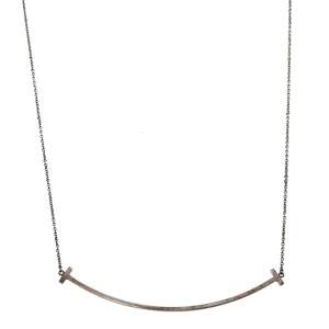 Pre Owned Tiffany & Co. Sterling Silver Tiffany T Smile Pendant Necklace