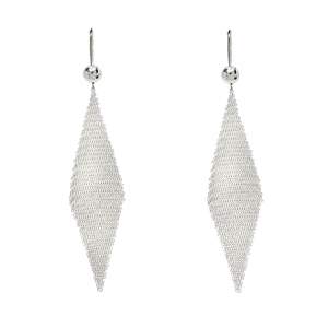 Pre Owned Tiffany &  Co. Sterling Silver Elsa Peretti Mesh Earrings