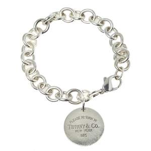 Pre Owned Tiffany & Co. Sterling Silver Return to Tiffany Circle Charm Bracelet 