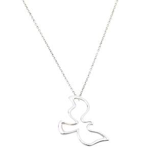 Pre Owned Tiffany & Co. Paloma Picasso Sterling Silver Dove Pendant Necklace