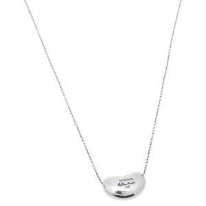 Pre Owned Tiffany & Co. Elsa Peretti Bean Sterling Silver Pendant Necklace