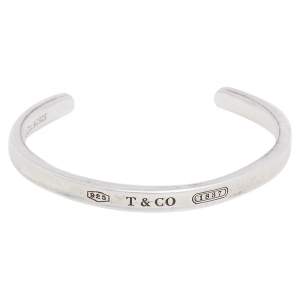 Pre Owned Tiffany & Co. 1837 Sterling Silver Narrow Open Cuff Bracelet