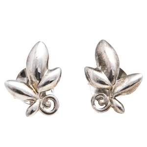 Pre Owned Tiffany & Co. Paloma Picasso Sterling Silver Olive Leaf Earrings