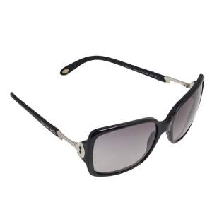 Pre Owned Tiffany & Co. Black/ Grey Gradient TF4043 Studded Key Square Sunglasses