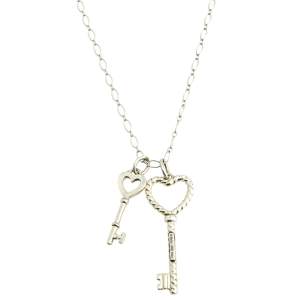 Pre Owned Tiffany & Co. Sterling Silver Keys Pendant Necklace