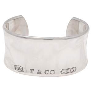 Pre Owned Tiffany & Co. 1837 Silver Wide Cuff Bracelet