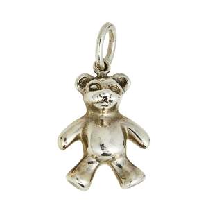 Pre Owned Tiffany & Co. Silver Teddy Bear Pendant
