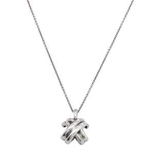 Pre Owned Tiffany & Co. Signature X Silver Pendant Necklace