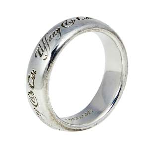 Pre Owned Tiffany & Co. Elsa Peretti Sterling Silver Band Ring Size 54.5