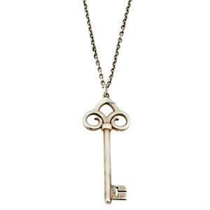 Pre Owned Tiffany & Co. Tiffany Key Sterling Silver Pendant Necklace