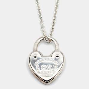Pre Owned Tiffany & Co. Return to Tiffany Love Pendant Sterling Silver Necklace