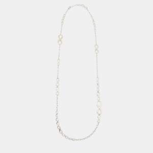 Pre Owned Tiffany & Co. Infinity Silver Chain Link Long Station Necklace