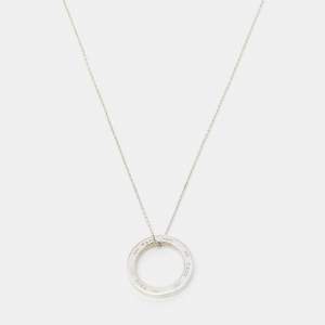 Pre Owned Tiffany & Co. 1837 Circle Sterling Silver Pendant Necklace