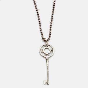 Pre Owned Tiffany & Co. Atlas Key Sterling Silver Pendant Necklace