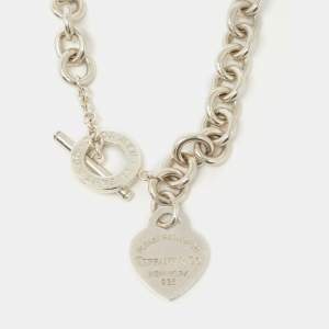 Pre Owned Tiffany & Co. Return to Tiffany Heart Tag Sterling Silver Chain Necklace