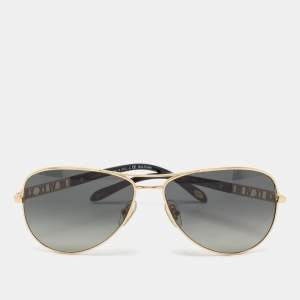 Pre Owned Tiffany & Co. Gold Plated / Grey Gradient TF 3047-K Atlas Aviator Sunglasses
