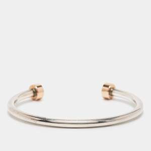 Pre Owned Tiffany & Co. Please Return to Tiffany & Co. Circle Edge Rubedo Sterling Siver Open Cuff Bracelet